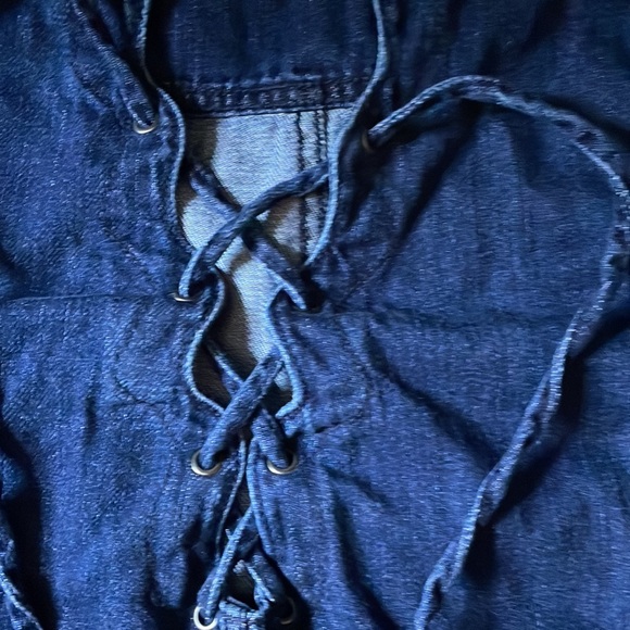 Free People Neapolitan Dreams Denim Tunic s - Picture 6 of 6
